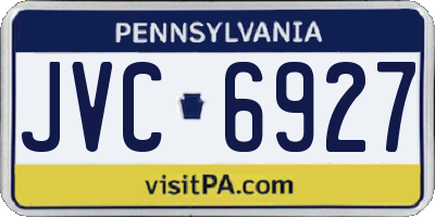 PA license plate JVC6927