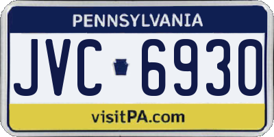 PA license plate JVC6930