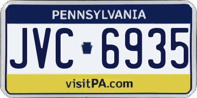 PA license plate JVC6935