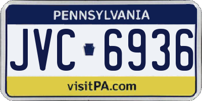PA license plate JVC6936