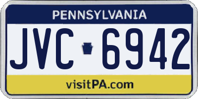 PA license plate JVC6942