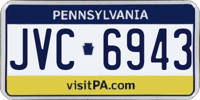 PA license plate JVC6943