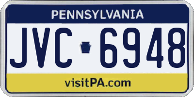 PA license plate JVC6948