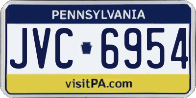 PA license plate JVC6954