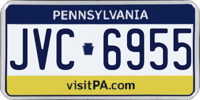 PA license plate JVC6955