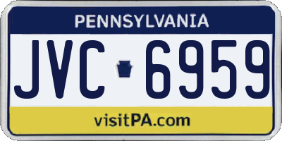PA license plate JVC6959