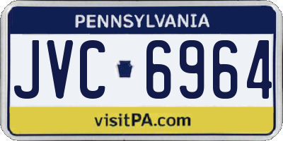 PA license plate JVC6964