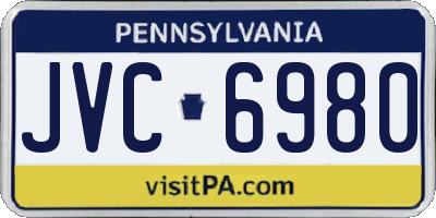 PA license plate JVC6980