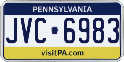 PA license plate JVC6983
