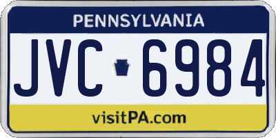 PA license plate JVC6984