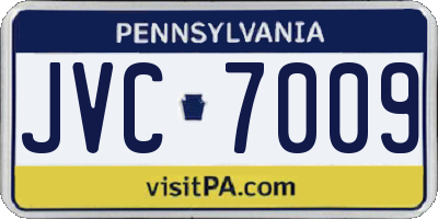 PA license plate JVC7009