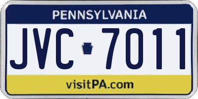 PA license plate JVC7011