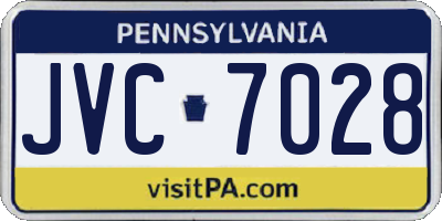 PA license plate JVC7028