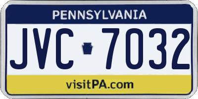 PA license plate JVC7032