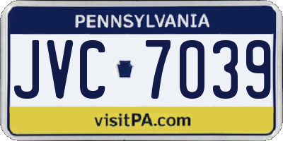 PA license plate JVC7039