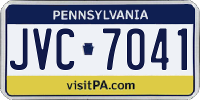 PA license plate JVC7041