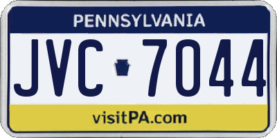 PA license plate JVC7044
