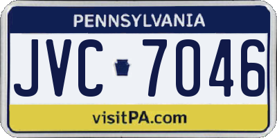 PA license plate JVC7046