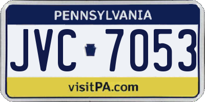 PA license plate JVC7053