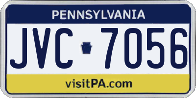 PA license plate JVC7056