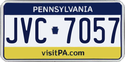 PA license plate JVC7057