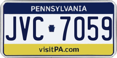 PA license plate JVC7059