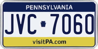 PA license plate JVC7060