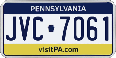 PA license plate JVC7061