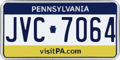 PA license plate JVC7064