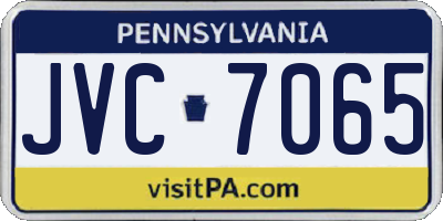 PA license plate JVC7065