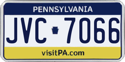 PA license plate JVC7066