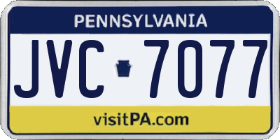 PA license plate JVC7077