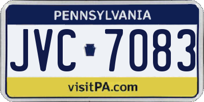 PA license plate JVC7083