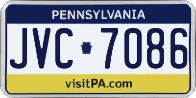 PA license plate JVC7086