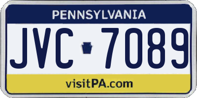 PA license plate JVC7089