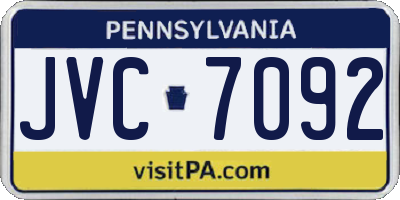 PA license plate JVC7092