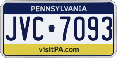 PA license plate JVC7093