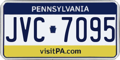 PA license plate JVC7095