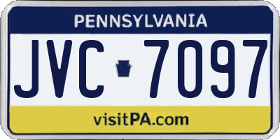 PA license plate JVC7097
