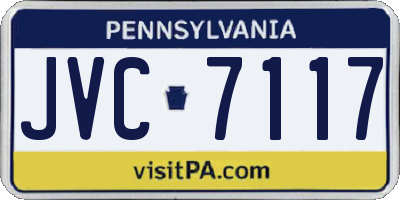 PA license plate JVC7117