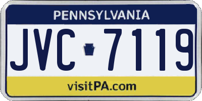 PA license plate JVC7119
