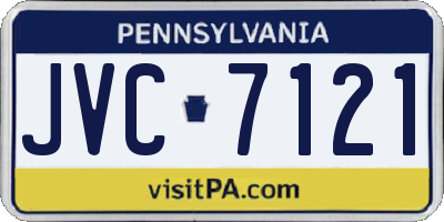 PA license plate JVC7121