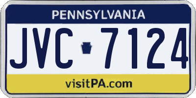 PA license plate JVC7124