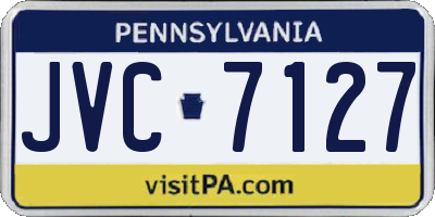 PA license plate JVC7127