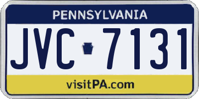 PA license plate JVC7131