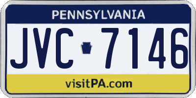 PA license plate JVC7146