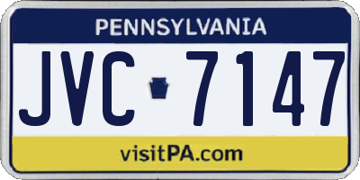 PA license plate JVC7147