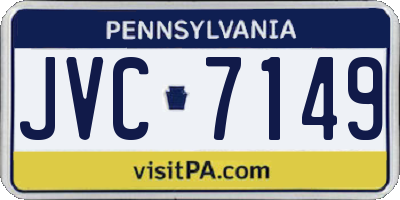 PA license plate JVC7149