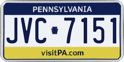 PA license plate JVC7151