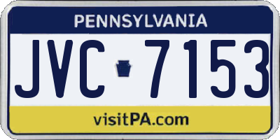PA license plate JVC7153